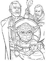 coloriage star wars les maitres jedi